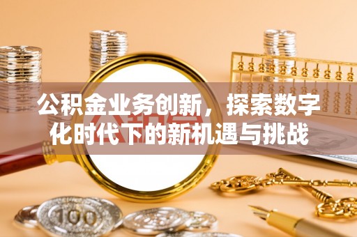 江口公积金业务创新，探索数字化时代下的新机遇与挑战